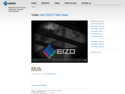 Web design Eizo image