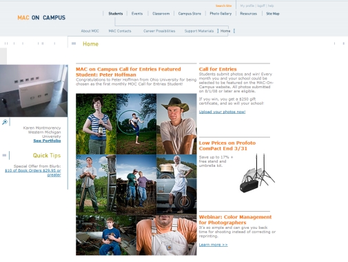 Web design MacOnCampus image